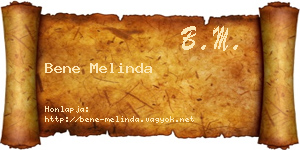 Bene Melinda névjegykártya