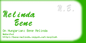 melinda bene business card